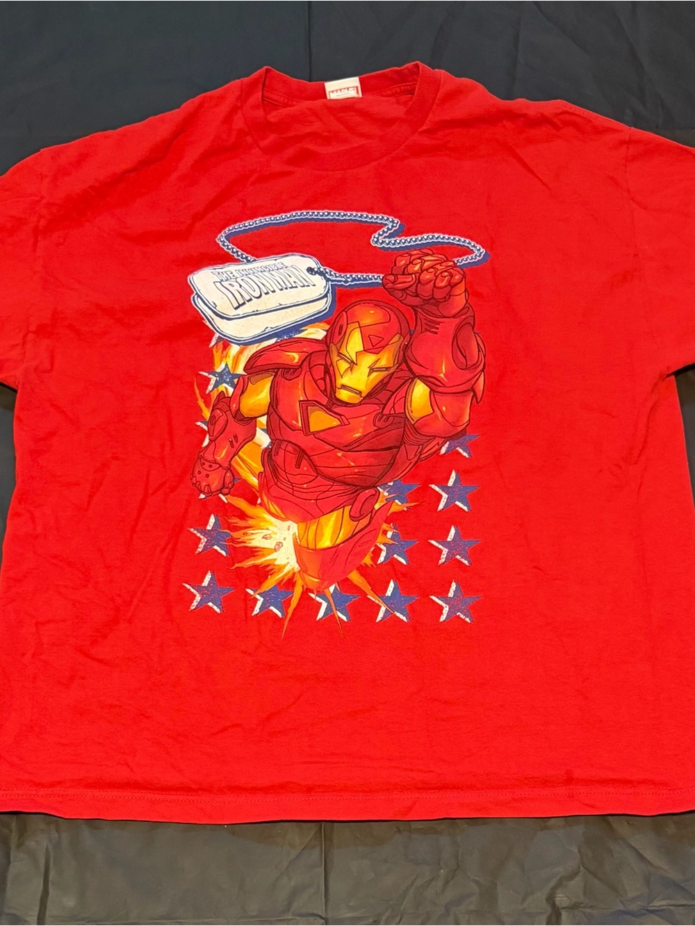 Marvel Iron Man Graphic T-Shirt Red Men’s Size 2XL
